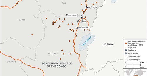 Allied Democratic Forces attacks between February 2025 and February 2026