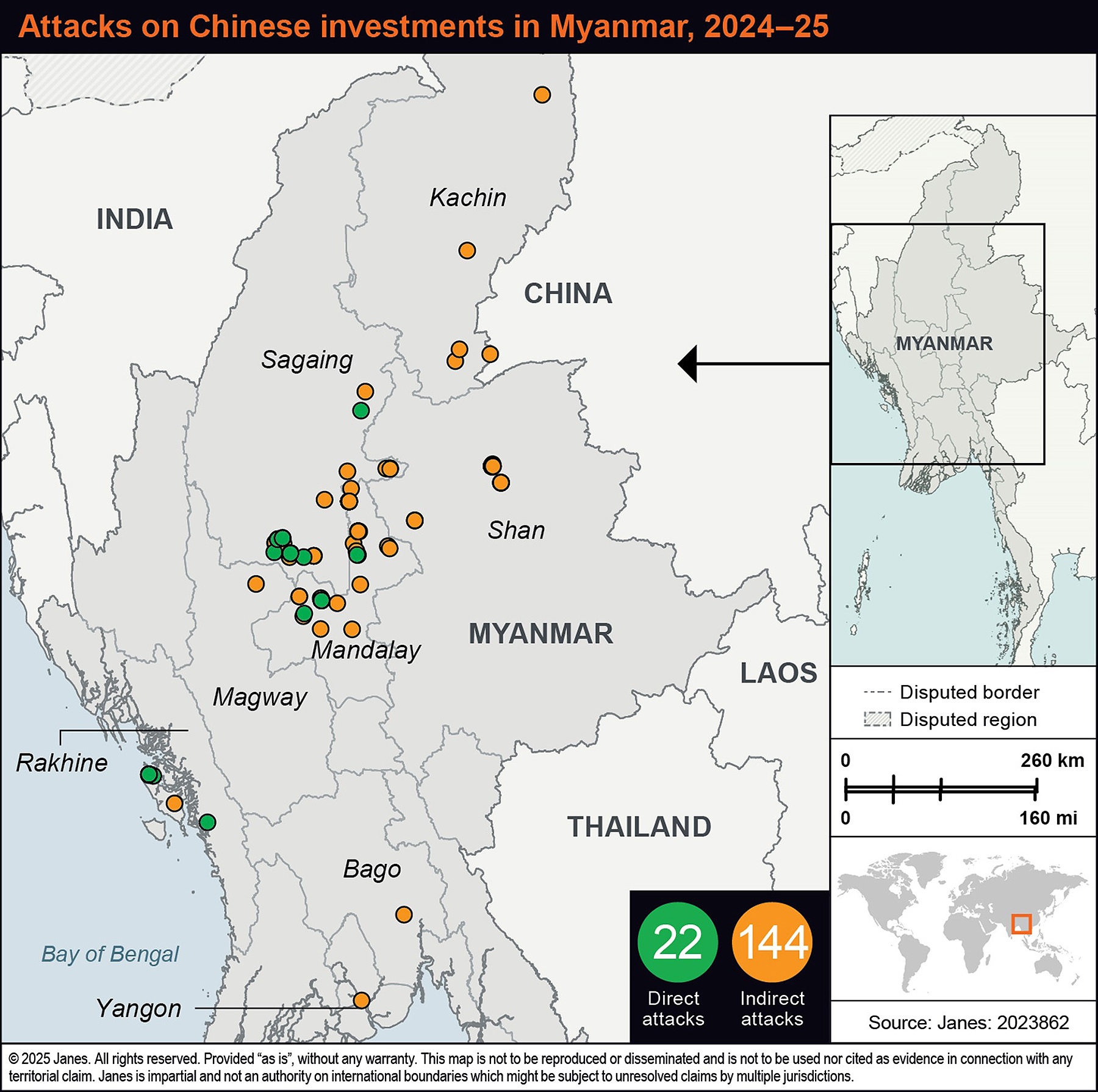 Attacks on Chinese investments in Myanmar 2024 - 25