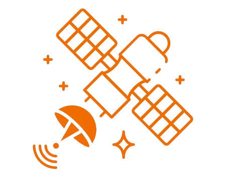 Visual graphic illustrating number (5) of Satellites and Space related transactions