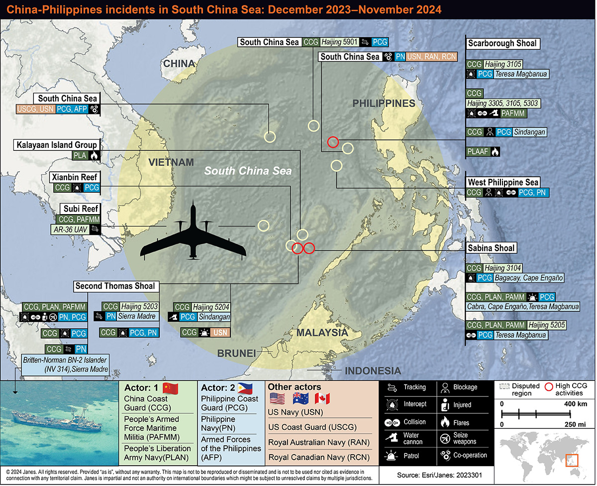 China-Philippines incidents in the South China Sea