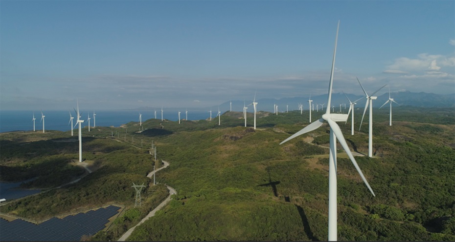 Photograph of wind turbines in Llocos Norte Philippines
