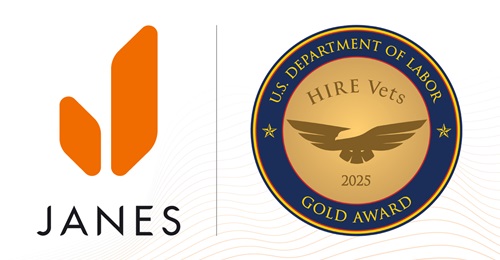 Janes receives HIRE Vets Medallion Gold Award
