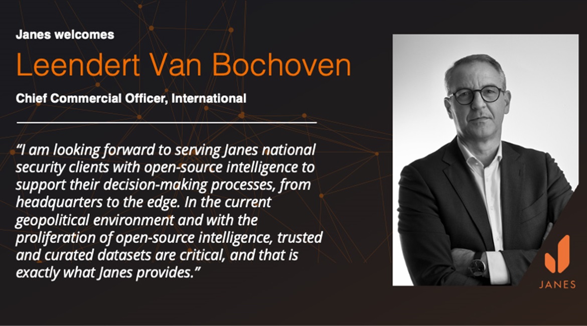 Janes welcomes Leendert Van Bochoven as Chief Commercial Officer, International