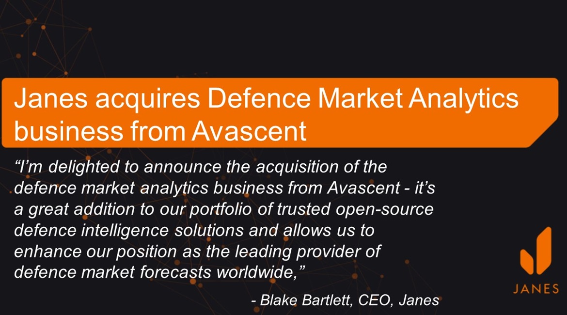 Janes Acquires Defence Market Analytics Business from Avascent