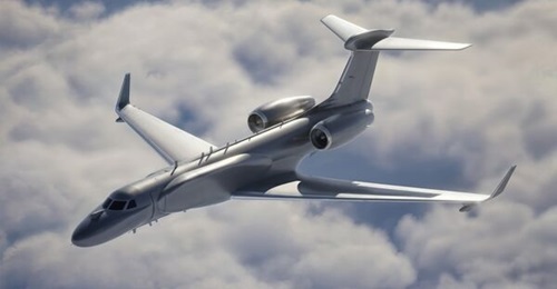 A computer-generated image of the Gulfstream G550, which will be acquired by Singapore to complement its fleet of new P-8A maritime patrol aircraft.