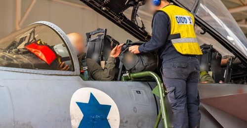 The crew of an IAF Boeing F-15 prepares for its mission during the opening hours of Operation 'Roaring Lion' against Iran in late February.