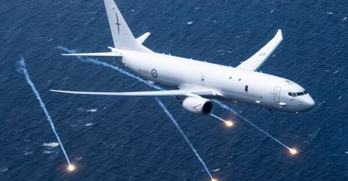 The crew of a Royal New Zealand Air Force P-8A Poseidon test the aircraft's self-protection capability in December 2025.