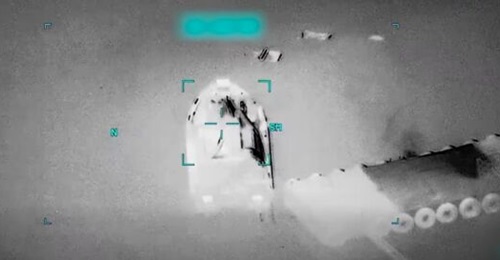 Image of Iranian vessel is shown here, moments before being hit by a US missile.