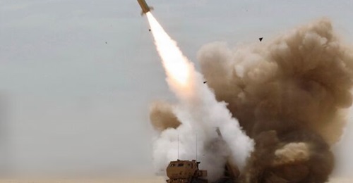 An M142 High Mobility Artillery Rocket Systems (HIMARS) is shown during Operation 'Epic Fury'. “Part of this photo was blurred for security purposes”, according to the DoD.