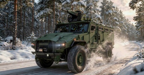 The SCATA Mk 1 4x4 armoured vehicle, which the Finnish startup announced it was developing in March 2026.