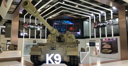 A K9 Thunder on display at the EDEX show held in Cairo in November 2021.