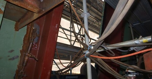 Shipbuilders are preparing aircraft carrier 
        
         for the delivery of its new radar suite at Newport News Shipbuilding.