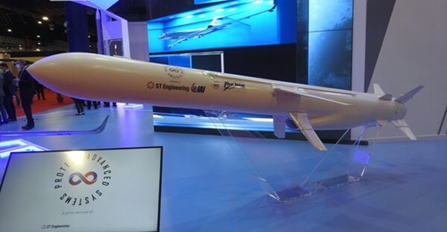 A model of the Blue Spear at Singapore Airshow 2022.