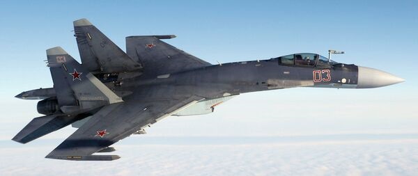 A file photo of a VKS Su-35S multirole combat aircraft. The type has been seen fitted for the suppression of enemy air defences role over Ukraine.