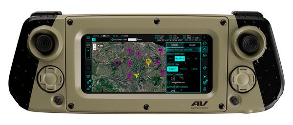 The user interface and hand device for AeroVironment's new Crysalis ground control solution for the company's robotic products. (AeroVironment)