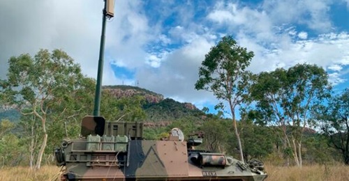 An RfOne MK II long-range sensor fitted onto an Australian Army ASLAV surveillance vehicle. DroneShield announced on 19 July that it has secured a contract to supply an undisclosed number od RfOne MKIIs to the Australian Army.