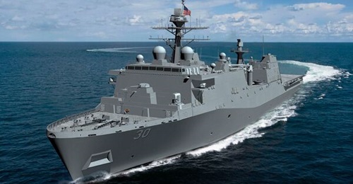 The keel was recently laid for the Flight II 
        
        (LPD 30).