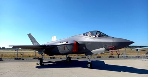 An Italian Air Force F-35A featured in the static line-up at ILA Berlin Air Show 2022, with Germany having selected the type to partially replace its ageing Tornados.