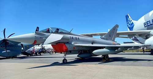 A Spanish Air Force Eurofighter was displayed at the ILA Air Show in Berlin, where it was announced that the country has signed for 20 new aircraft under Project Halcon.