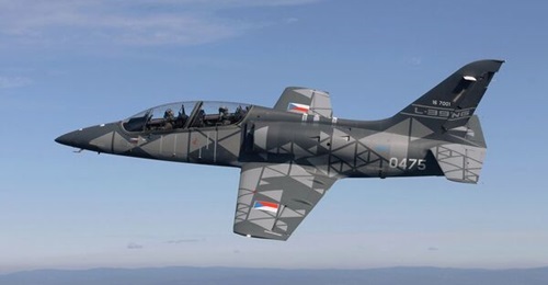 The first flying prototype of the L-39NG.