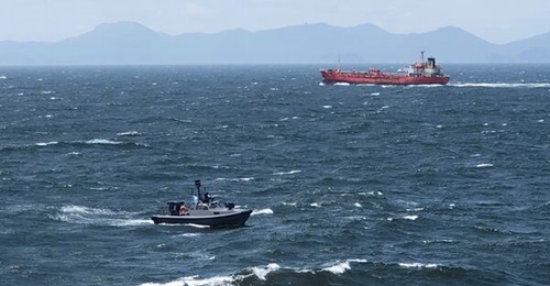 The Sea Sword 3 USV undergoing sea trials.
