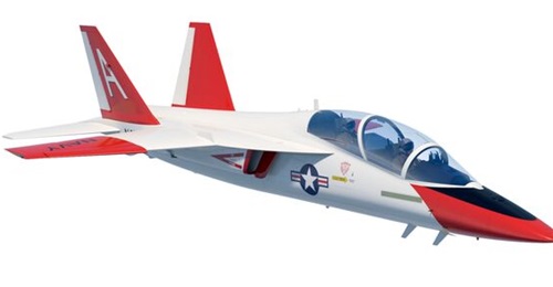 A conceptual image of the Boeing T-7A Red Hawk in US Navy colours. Along with Lockheed Martin and Leonardo, the company is to compete the service's T-45 Goshawk replacement programme.