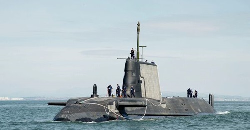 HMS 
        
        , the UK Royal Navy's third Astute-class SSN seen here in a file image. 
        
         has been identified as the Astute-class submarine that sailed into Busan, South Korea in August 2021 as part of CSG21.