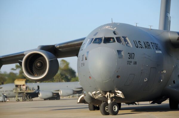 A USAF C-17 pictured in a 2016 photo. The US used 18 flights of C-17s to evacuate roughly 2,000 people from Kabul in a 24-hour period ending the morning of 18 August as the Pentagon's airlift from Afghanistan continues. (US Air National Guard)