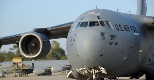 A USAF C-17 pictured in a 2016 photo. The US used 18 flights of C-17s to evacuate roughly 2,000 people from Kabul in a 24-hour period ending the morning of 18 August as the Pentagon's airlift from Afghanistan continues.