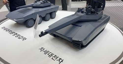 Hyundai Rotem has revealed more details about its plans to develop a next-generation wheeled armoured vehicle (left) and main battle tank (right).