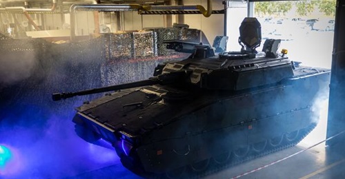 The first upgraded Dutch CV90 with a redesigned turret left the BSH plant in Örnsköldsvik, Sweden, on 26 September.