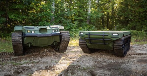 On the left is Textron Systems' Ripsaw M5 and on the right is the M3.