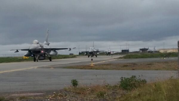 Four Polish F-16s arrive in Iceland for the eastern European nation's first ever deployment to the country. (NATO Allied Air Command)