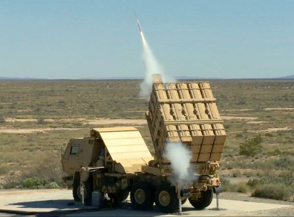 Pictured at the Redstone Arsenal, Alabama, in 2017 is the Multi-Mission Launcher. Dynetics has upgraded the launcher, now dubbed Enduring Shield, and it has been selected for the US Army's Indirect Fire Protection Capability Increment 2 (IFPC Inc 2) programme. (US Army )