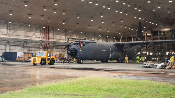 The Luftwaffe's first C-130J was rolled out of the Lockheed Martin plant in Marietta, Georgia, in mid-August. (Lockheed Martin/David L Key)