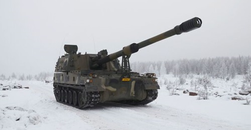 A K9 SPH undergoing trials in Finland in 2016. Finland is buying 48 more K9s, in addition to the 48 it ordered in 2017.