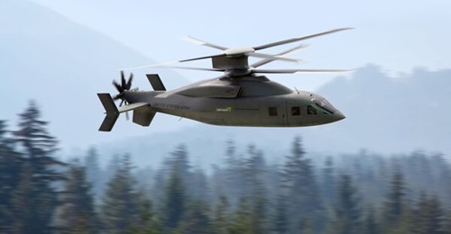 A computer-generated image of Sikorsky-Boeing's Defiant X.
