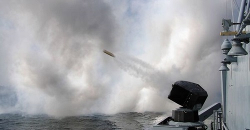 Rheinmetall's MASS decoy system is pictured here firing an Omni-Trap multispectral decoy round during a live trial. Australia will become the 16th user nation of the system.