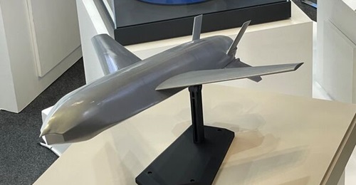 Japan's MoD has signed contracts with MHI to research hypersonic weapons and signed a contract with KHI to research new anti-ship missiles, an example of which is seen here on display at the DSEI Japan 2023 show.