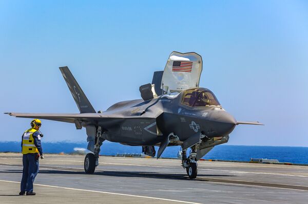 
        A F-35B accelerates on the ski ramp aboard HMS 
        Queen Elizabeth
         on 8 June. Difficulty sustaining the F-35's engine is contributing to a higher cost per flying hour than originally anticipated, according to a former programme official and a government auditor.
       (3rd Marine Aircraft Wing)