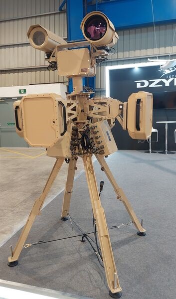 High Point Aerotechnologies displayed its latest-generation Sawtooth counter-unmanned aircraft system.