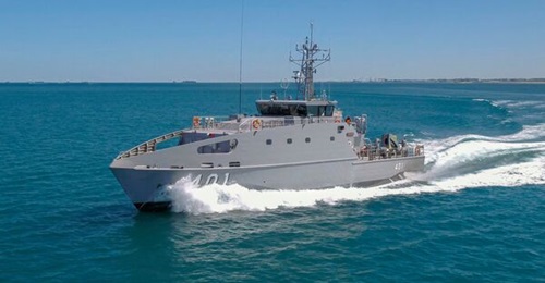 HMPNGS 
        
        , Papua New Guinea's first of four Guardian-class patrol vessels. The Papua New Guinea Defence Force's Maritime Element commissioned the second vessel, HMPNGS 
        
        , on 7 October 2021.