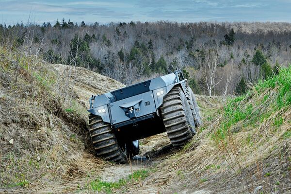 Rheinmetall unveiled its Mission Master XT diesel-powered autonomous UGV on 17 June. (Rheinmetall)