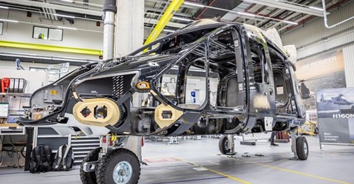 The central fuselage of the first H160M prototype has been shipped to France.