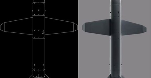 A schematic and an animated diagram of Ukraine's Palyanitsya cruise missile, released on 24 August 2024.