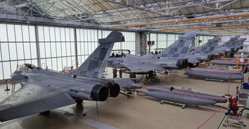 Six Rafale jets that Serbian neighbour Croatia took official ownership of from France on 23 February 2024.