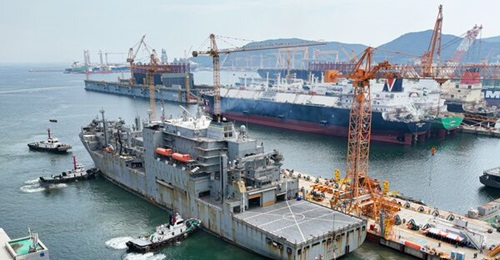 USNS 
        
        , seen here arriving at Hanwha Ocean's Geoje shipyard on 2 September 2024.