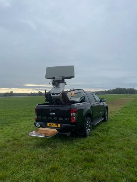 Saab's Giraffe 1X radar at NATO's Exercise 'C-UAS TIE23' in September 2023.