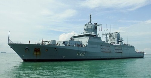 The German Navy's IPD24 mission making a stop at Changi Naval Base on 2 October 2024.