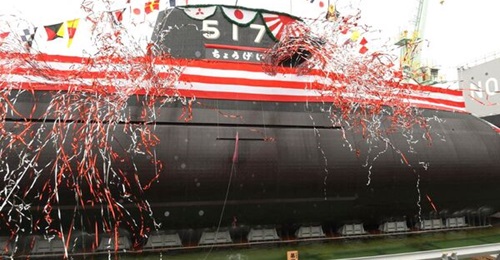 , the fifth Taigei-class submarine on order for the Japan Maritime Self-Defense Force, seen here at its launch ceremony.